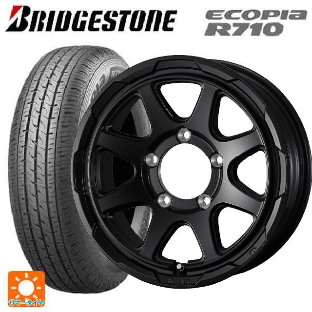 スズキ ジムニーノマド(JC74W)用 195/80R15 103/101N ブリヂストン エコピア R710 正規品 ウェッズ ウェッズ アドヴェンチャー スタットベルグ # セミマットブラック 新品サマータイヤホイール 4本セット
