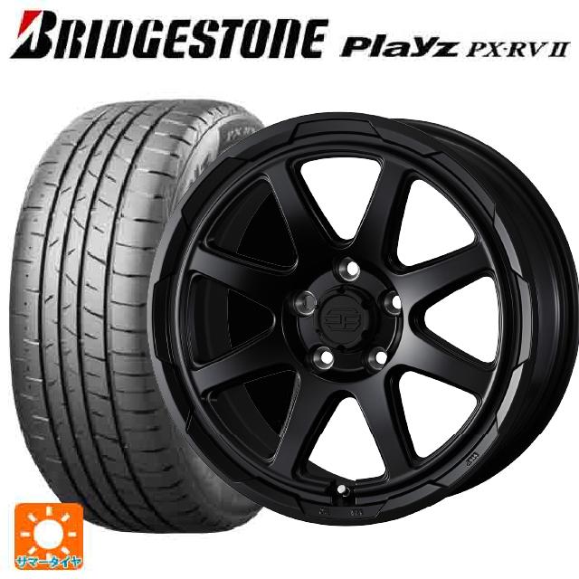 在庫有 トヨタ プリウス(60系)用 195/60R17 90H ブリヂストン プレイズ PX-RV2 正規品 ウェッズ ウェッズ アドヴェンチャー スタットベルグ # セミマットブラック 新品サマータイヤホイール 4本セット