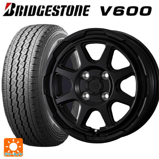 在庫有 トヨタ プロボックス(160系)用 165/80R14 97/95N ブリヂストン V600 正規品 ウェッズ ウェッズ アドヴェンチャー スタットベルグ # セミマットブラック 新品サマータイヤホイール 4本セット