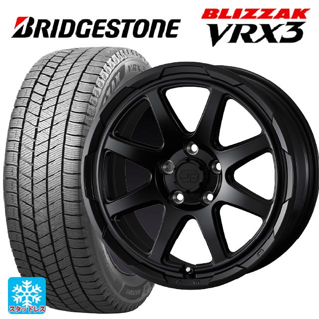 在庫有 215/60R17 96Q ブリヂストン ブリザック VRX3 正規品 # ウェッズ ウェッズ アドヴェンチャー スタットベルグ # セミマットブラック 17-7J 国産車用 スタッドレスタイヤホイール4本セット