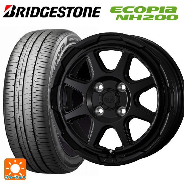 185/70R14 88S ブリヂストン エコピア NH200 正規品 ウェッズ ウェッズ アドヴェンチャー スタットベルグ # セミマットブラック 14-5J 国産車用 サマータイヤホイール4本セット