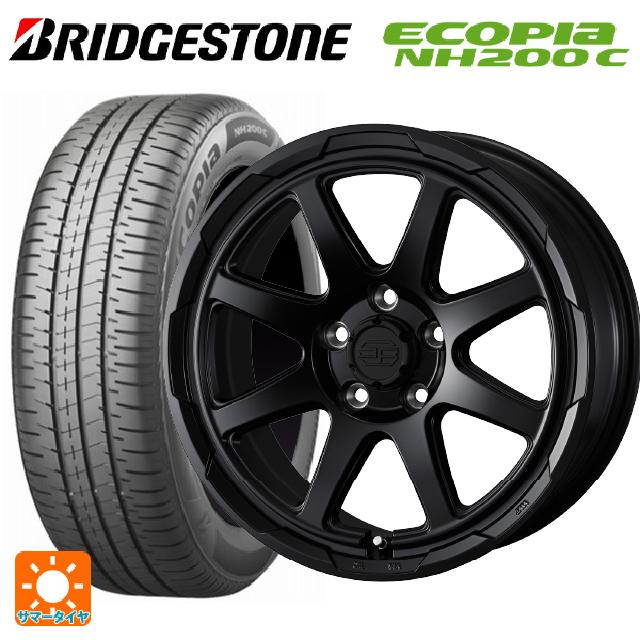 195/45R17 81W ブリヂストン エコピア NH200C 正規品 ウェッズ ウェッズ アドヴェンチャー スタットベルグ # セミマットブラック 17-7J 国産車用 サマータイヤホイール4本セット