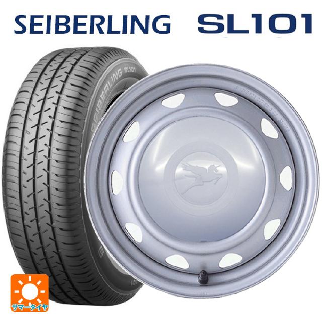 145/80R12 74S セイバーリング セイバーリング SL101(ブリヂストン工場生産） ウェッズ キャロウィン PK351F # スチール(シルバー) 12-3.5J 国産車用 サマータイヤホイール4本セット