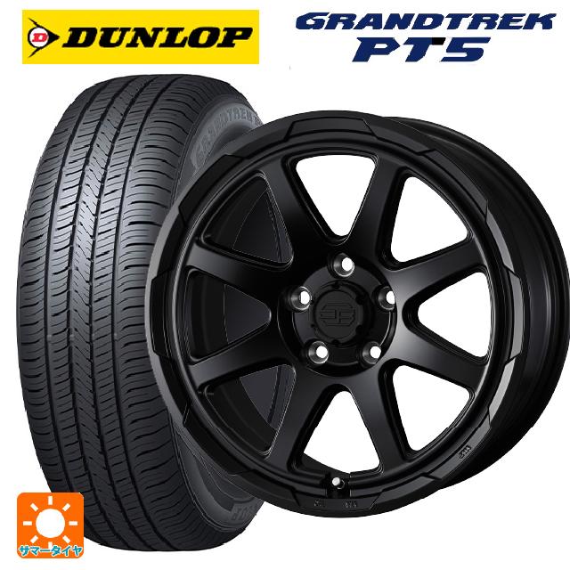 トヨタ アルファード(30系)用 225/60R17 99V ダンロップ グラントレックPT5 ウェッズ ウェッズ アドヴェンチャー スタットベルグ # セミマットブラック 新品サマータイヤホイール 4本セット｜タイヤホイール専門店コニシタイヤ