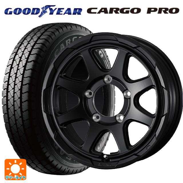 スズキ ジムニーノマド(JC74W)用 195/80R15 103/101N グッドイヤー カーゴプロ ウェッズ ウェッズ アドヴェンチャー スタットベルグ # セミマットブラック 新品サマータイヤホイール 5本セット