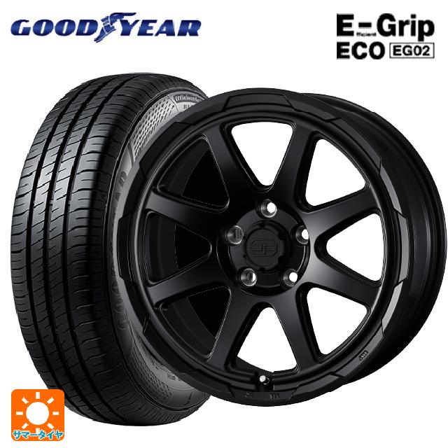 215/50R17 91V グッドイヤー エフィシェントグリップ エコ EG02 ウェッズ ウェッズ アドヴェンチャー スタットベルグ # セミマットブラック 17-7J 国産車用 サマータイヤホイール4本セット