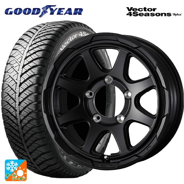 215/65R16 98H グッドイヤー ベクターフォーシーズンズ ハイブリッド ウェッズ ウェッズ アドヴェンチャー スタットベルグ # セミマットブラック 16-6J 国産車用 オールシーズンタイヤホイール4本セット|タイヤホイール専門店コニシタイヤ