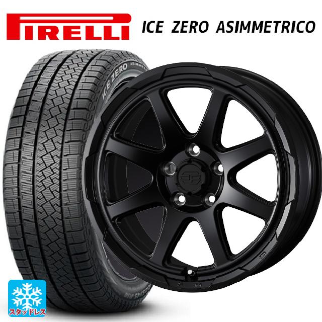 2024年製 205/65R16 95T ピレリ アイスゼロ アシンメトリコ 正規品 # ウェッズ ウェッズ アドヴェンチャー スタットベルグ # セミマットブラック 16-7J 国産車用 スタッドレスタイヤホイール4本セット