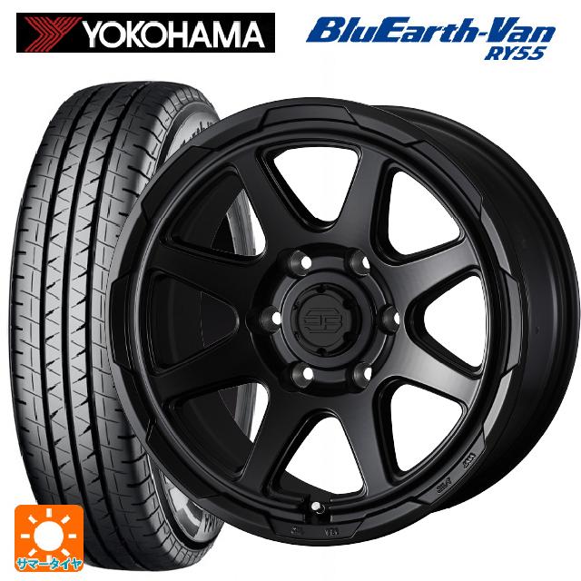 トヨタ ハイエース(200系)用 195/80R15 107/105Q ヨコハマ ブルーアースVan RY55C ウェッズ ウェッズ アドヴェンチャー スタットベルグ # セミマットブラック 新品サマータイヤホイール 4本セット