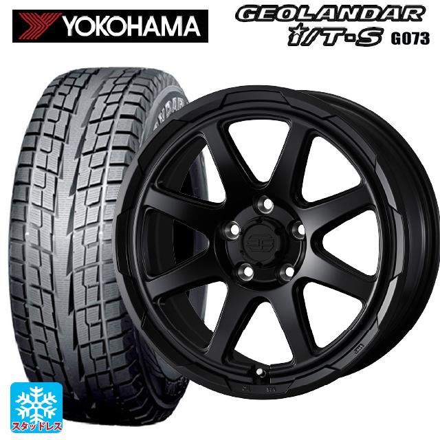 2025年製 215/65R16 98Q ヨコハマ ジオランダー ITS G073 正規品 ウェッズ ウェッズ アドヴェンチャー スタットベルグ # セミマットブラック 16-7J 国産車用 スタッドレスタイヤホイール4本セット