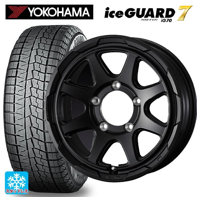 2025年製 215/65R16 98Q ヨコハマ アイスガード7(IG70) # ウェッズ ウェッズ アドヴェンチャー スタットベルグ # セミマットブラック 16-6J 国産車用 スタッドレスタイヤホイール4本セット