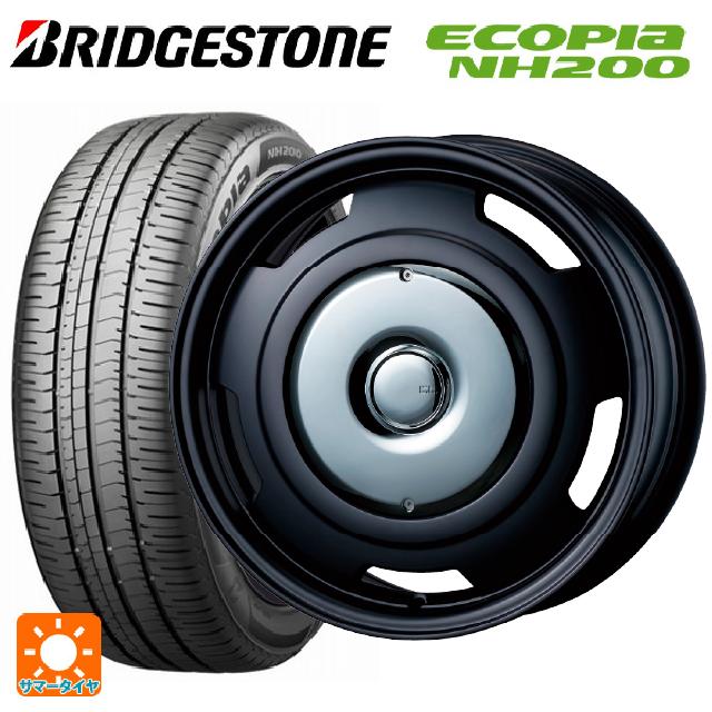 フィアット ドブロ(K9F)用 205/60R16 92H ブリヂストン エコピア NH200 正規品 ティーエーエス コレクティブライン ビター マットブラック/クローム 新品サマータイヤホイール 4本セット