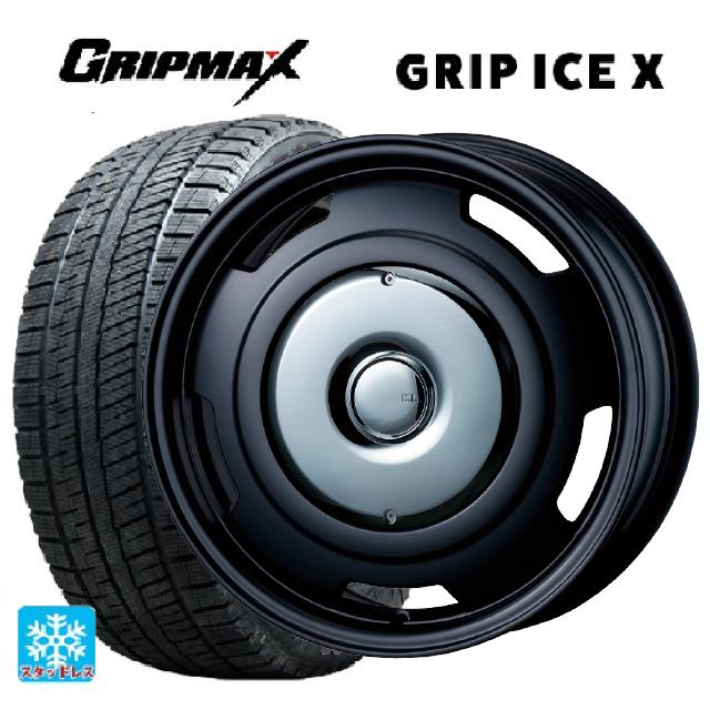フィアット ドブロ(K9F)用 205/60R16 96T XL グリップマックス グリップアイスX ブラックレター # ティーエーエス コレクティブライン ビター マットブラック/クローム 新品スタッドレスタイヤホイール 4本セット