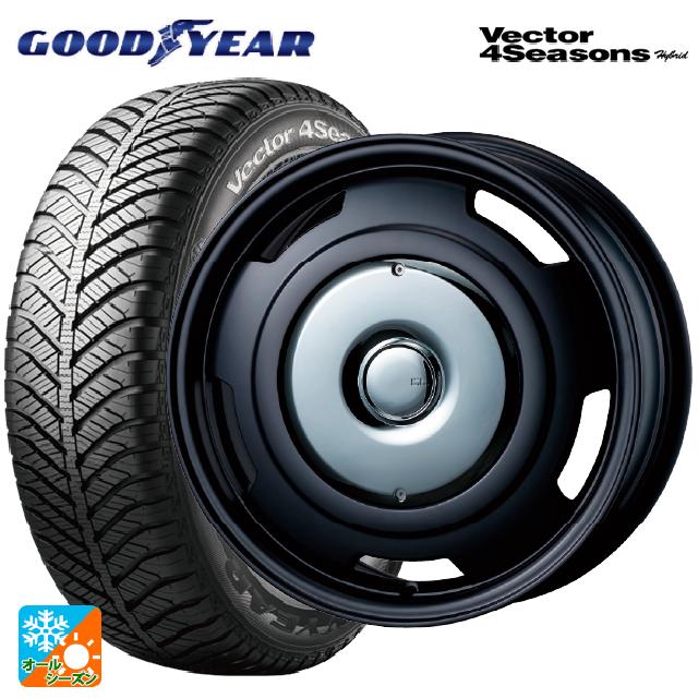 フィアット ドブロ(K9F)用 205/60R16 92H グッドイヤー ベクターフォーシーズンズ ハイブリッド ティーエーエス コレクティブライン ビター マットブラック/クローム 新品オールシーズンタイヤホイール 4本セット｜タイヤホイール専門店コニシタイヤ