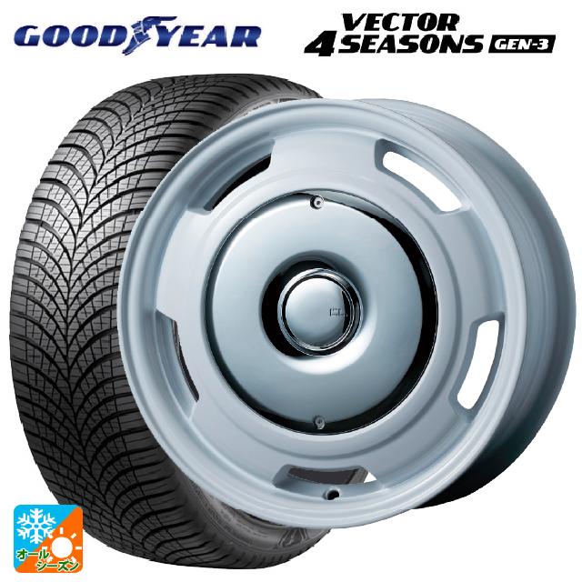 フィアット ドブロ(K9F)用 205/60R16 96V XL グッドイヤー ベクター4シーズンズ ジェン3 ティーエーエス コレクティブライン ラテ ホワイト/クローム 新品オールシーズンタイヤホイール 4本セット|タイヤホイール専門店コニシタイヤ