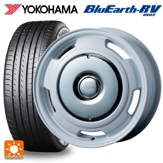 シトロエン ベルランゴ(K9C)用 205/60R16 96H XL ヨコハマ ブルーアース RV03 # ティーエーエス コレクティブライン ラテ ホワイト/クローム 新品サマータイヤホイール 4本セット