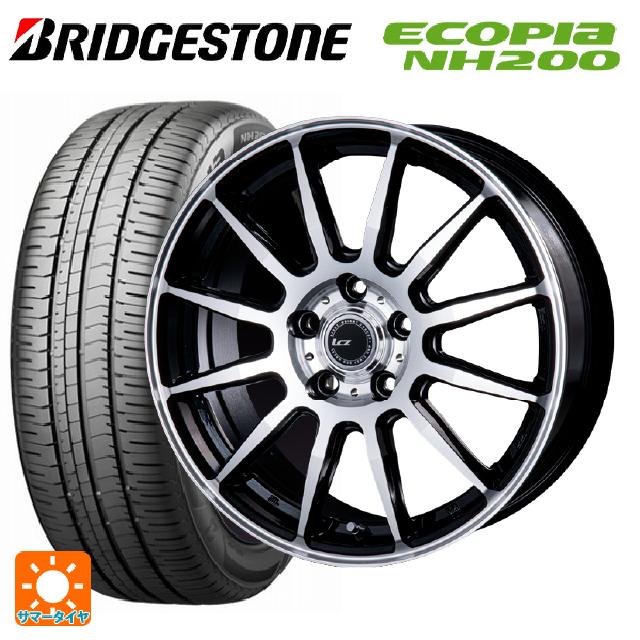在庫有 195/65R15 91H ブリヂストン エコピア NH200 正規品 インターミラノ インターミラノ LCZ-012 ブラックポリッシュ 15-6J 国産車用 サマータイヤホイール4本セット