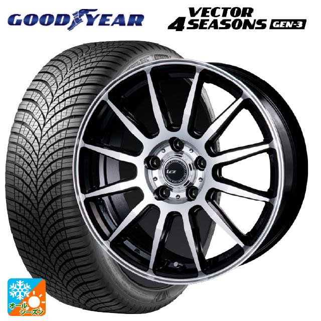 195/65R15 95V XL グッドイヤー ベクター4シーズンズ ジェン3 インターミラノ インターミラノ LCZ-012 ブラックポリッシュ 15-6J 国産車用 オールシーズンタイヤホイール4本セット｜タイヤホイール専門店コニシタイヤ