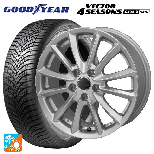 トヨタ ヴェルファイア(40系)用 225/60R18 104W XL グッドイヤー ベクター4シーズンズ ジェン3 SUV ジャパン三陽 ザック JP-325 ブライトシルバー 新品オールシーズンタイヤホイール 4本セット|タイヤホイール専門店コニシタイヤ