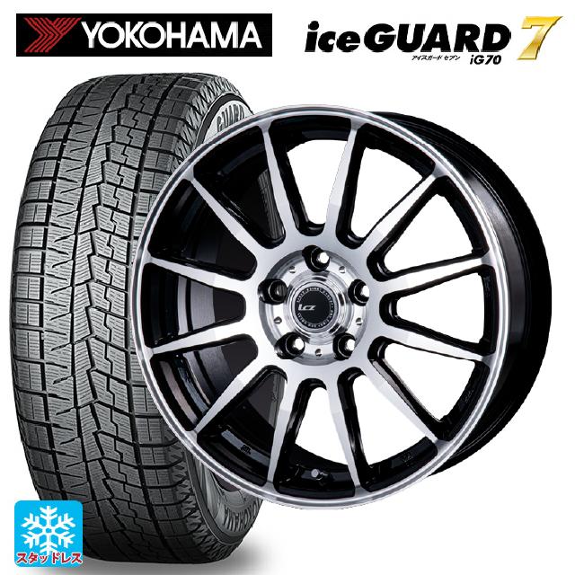 在庫有 195/65R15 91Q ヨコハマ アイスガード7(IG70) # インターミラノ インターミラノ LCZ-012 ブラックポリッシュ 15-6J 国産車用 スタッドレスタイヤホイール4本セット