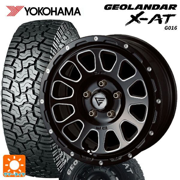 ミツビシ デリカD5(CV1系)用 225/70R16 103S ヨコハマ ジオランダー X-AT G016 ホワイトレター 正規品 # エクシズルライン デルタフォース オーバル ブラックマシニング 新品サマータイヤホイール 4本セット｜タイヤホイール専門店コニシタイヤ