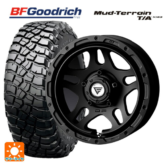 225/75R16 115/112Q BFグッドリッチ マッドテレーン TA KM3 ブラックレター 正規品 エクシズルライン デルタフォース オーバーランダー マットブラック 16-6J 国産車用 サマータイヤホイール4本セット|タイヤホイール専門店コニシタイヤ