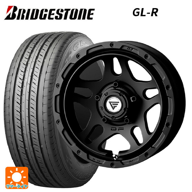 215/65R16 109/107R ブリヂストン GL-R 正規品 エクシズルライン デルタフォース オーバーランダー マットブラック 16-6J 国産車用 サマータイヤホイール4本セット
