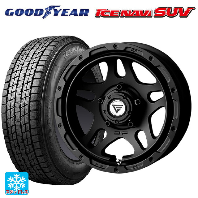 スズキ ジムニーシエラ(74系)用 225/70R16 103Q グッドイヤー アイスナビ SUV エクシズルライン デルタフォース オーバーランダー マットブラック 新品スタッドレスタイヤホイール 5本セット 136,960円