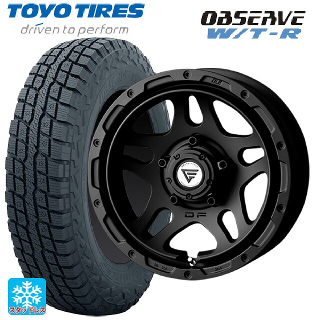 225/70R16 102/99Q トーヨー オブザーブ W/T-R エクシズルライン デルタフォース オーバーランダー マットブラック 16-6J 国産車用 スタッドレスタイヤホイール4本セット
