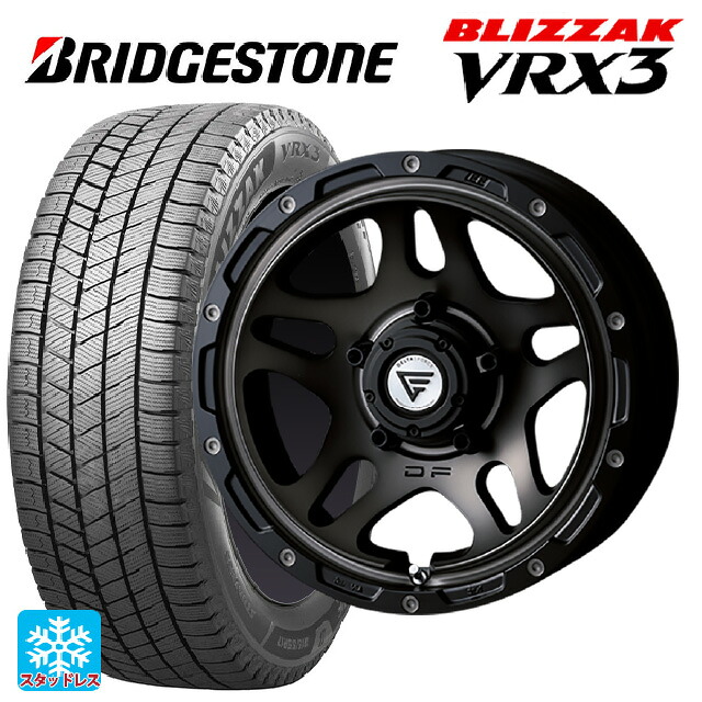 215/65R16 98Q ブリヂストン ブリザック VRX3 正規品 # エクシズルライン デルタフォース オーバーランダー マットスモークポリッシュ 16-6J 国産車用 スタッドレスタイヤホイール4本セット