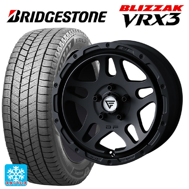 225/60R17 99Q ブリヂストン ブリザック VRX3 正規品 # エクシズルライン デルタフォース オーバーランダー # マットブラック 17-7J 国産車用 スタッドレスタイヤホイール4本セット|タイヤホイール専門店コニシタイヤ