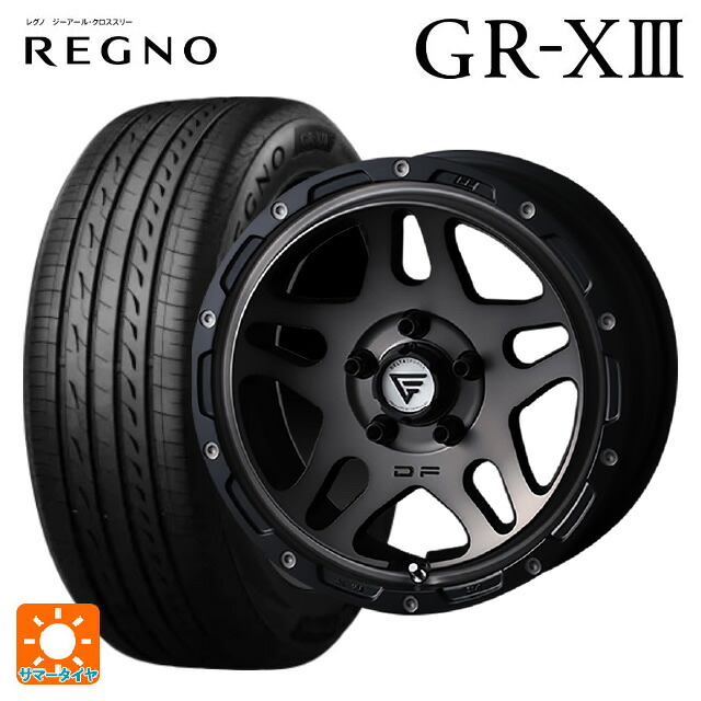 205/50R17 89V ブリヂストン レグノ GR-X3 正規品 # エクシズルライン デルタフォース オーバーランダー マットスモークポリッシュ 17-7J 国産車用 サマータイヤホイール4本セット