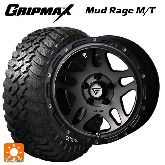 ミツビシ デリカD5(チューナーサイズ)(3DA系)用 2022年製 235/70R16 106Q グリップマックス マッドレイジ M/T ホワイトレター エクシズルライン デルタフォース オーバーランダー マットスモークポリッシュ 新品サマータイヤホイール 4本セット