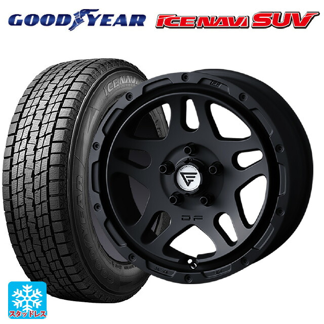 2024年製 235/70R16 106Q グッドイヤー アイスナビ SUV エクシズルライン デルタフォース オーバーランダー マットブラック 16-7J 国産車用 スタッドレスタイヤホイール4本セット