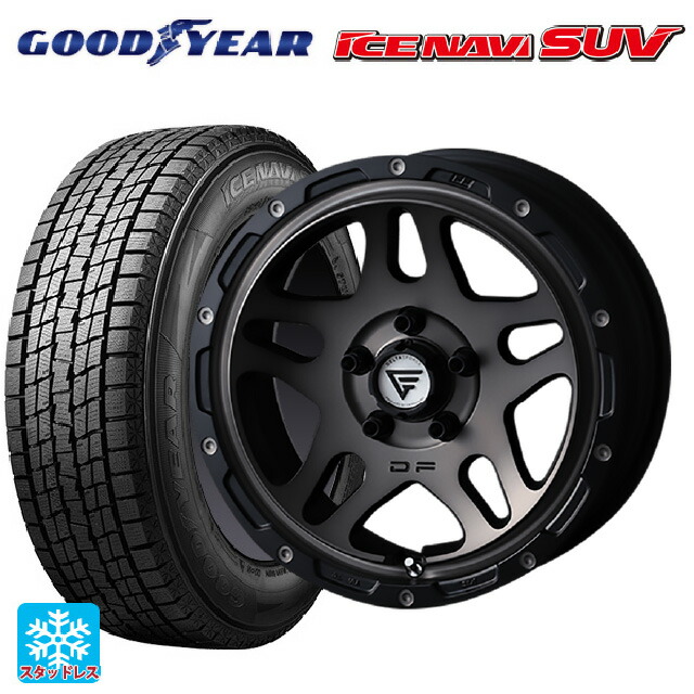 225/65R17 102Q グッドイヤー アイスナビ SUV # エクシズルライン デルタフォース オーバーランダー マットスモークポリッシュ 17-7J 国産車用 スタッドレスタイヤホイール4本セット|タイヤホイール専門店コニシタイヤ