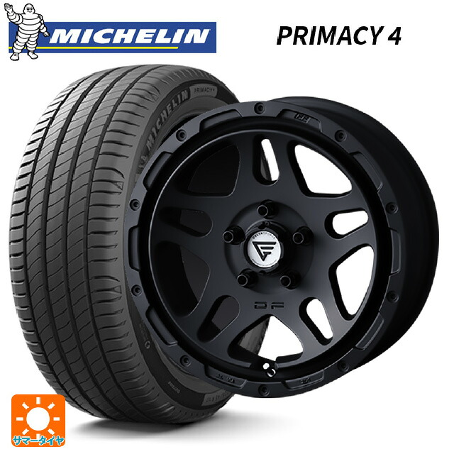 225/65R17 102H ミシュラン 正規品 プライマシー4 SUV エクシズルライン デルタフォース オーバーランダー # マットブラック 17-7J 国産車用 サマータイヤホイール4本セット|タイヤホイール専門店コニシタイヤ