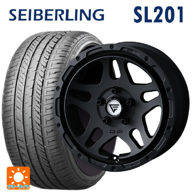 215/50R17 95V XL セイバーリング セイバーリング SL201(ブリヂストン工場生産） エクシズルライン デルタフォース オーバーランダー マットブラック 17-7J 国産車用 サマータイヤホイール4本セット