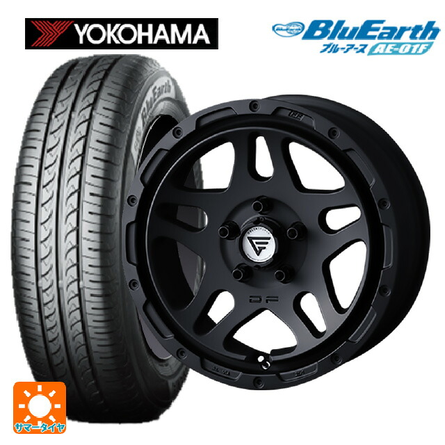 195/55R16 87V ヨコハマ ブルーアース AE01F エクシズルライン デルタフォース オーバーランダー マットブラック 16-7J 国産車用 サマータイヤホイール4本セット