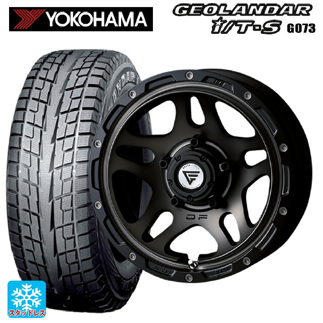 2025年製 215/65R16 98Q ヨコハマ ジオランダー ITS G073 正規品 エクシズルライン デルタフォース オーバーランダー マットスモークポリッシュ 16-6J 国産車用 スタッドレスタイヤホイール4本セット