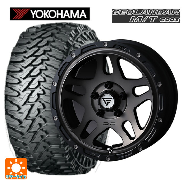 ミツビシ デリカD5(チューナーサイズ)(3DA系)用 225/75R16 103/100Q ヨコハマ ジオランダー M/T G003 正規品 エクシズルライン デルタフォース オーバーランダー マットスモークポリッシュ 新品サマータイヤホイール 4本セット