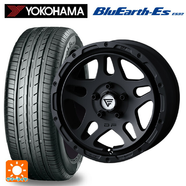 215/55R17 94V ヨコハマ ブルーアースEs ES32 エクシズルライン デルタフォース オーバーランダー マットブラック 17-7J 国産車用 サマータイヤホイール4本セット