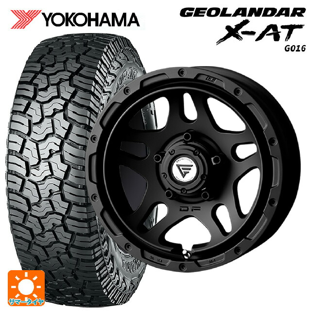 スズキ ジムニーシエラ(74系)用 215/70R16 100/97Q ヨコハマ ジオランダー X-AT G016 ブラックレター 正規品 エクシズルライン デルタフォース オーバーランダー マットブラック 新品サマータイヤホイール 4本セット