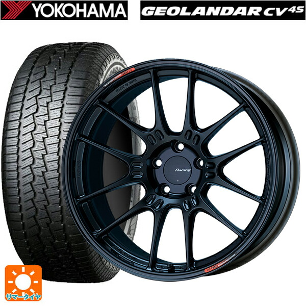トヨタ bZ4X(11/15系)用 235/60R18 107V XL ヨコハマ ジオランダー CV G058 正規品 エンケイ レーシング GTC02 マットブラック 新品サマータイヤホイール 4本セット