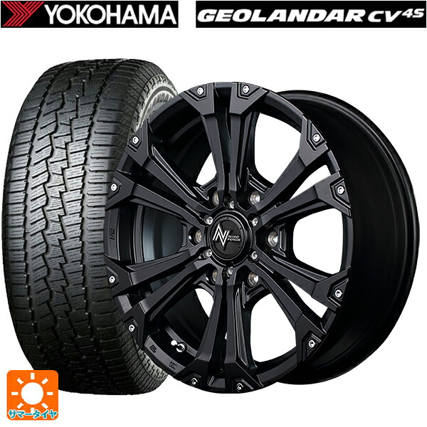 265/60R18 110V ヨコハマ ジオランダー CV G058 正規品 エムアイディー ナイトロパワー ジャベリン セミグロスブラック+ピアス&ミルド 18-8J 国産車用 サマータイヤホイール4本セット|タイヤホイール専門店コニシタイヤ