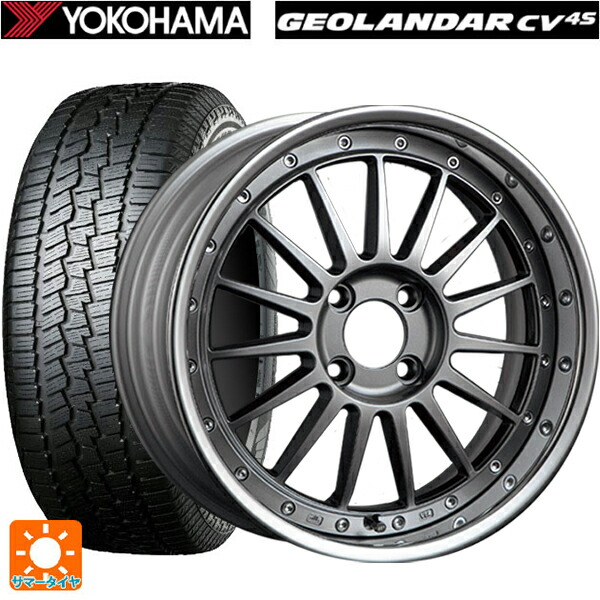 245/65R17 107H ヨコハマ ジオランダー CV G058 正規品 タナベ SSR プロフェッサー TF1R チタンシルバー 17-7J 国産車用 サマータイヤホイール4本セット