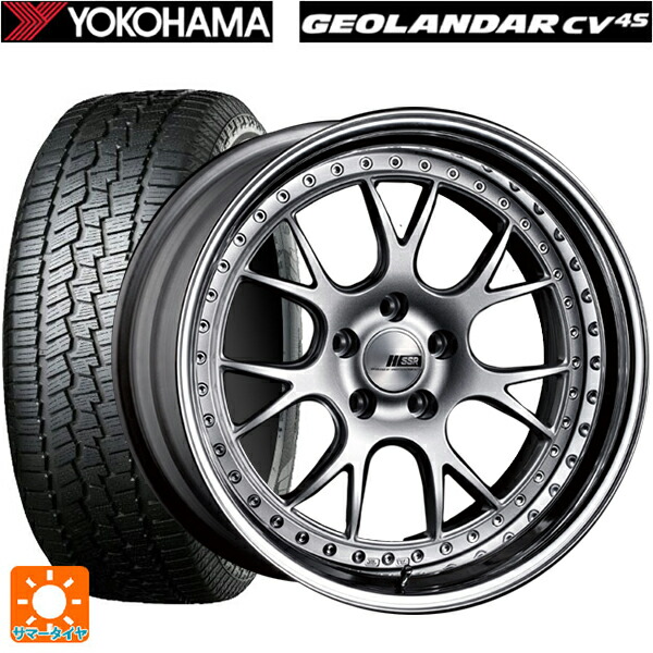 225/65R18 103H ヨコハマ ジオランダー CV G058 正規品 タナベ SSR プロフェッサー MS3 シルバー 18-8J 国産車用 サマータイヤホイール4本セット|タイヤホイール専門店コニシタイヤ