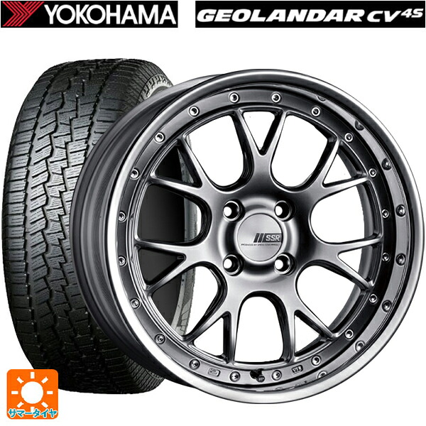 245/65R17 107H ヨコハマ ジオランダー CV G058 正規品 タナベ SSR プロフェッサー MS3R チタンシルバー 17-7J 国産車用 サマータイヤホイール4本セット