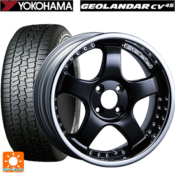 245/65R17 107H ヨコハマ ジオランダー CV G058 正規品 タナベ SSR プロフェッサー SP1R ブラック 17-7J 国産車用 サマータイヤホイール4本セット