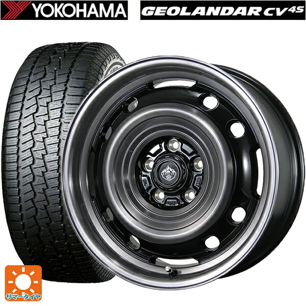 215/60R16 95V ヨコハマ ジオランダー CV G058 正規品 トピー ランドフット XFG SC/P 16-7J 国産車用 サマータイヤホイール4本セット