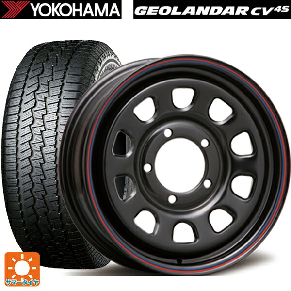 スズキ ジムニー(64系)用 175/80R16 91S ヨコハマ ジオランダー CV G058 正規品 # エムエルジェイ デイトナ SS Black 新品サマータイヤホイール 5本セット|タイヤホイール専門店コニシタイヤ